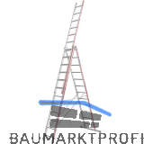 HYMER Alu-Allzweckleiter 3-teilig Type 4047 Sprossen=3 x 12