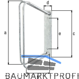 Einzel-Fahrradhalter 90 Grad Radbreite 20 - 42 mm