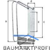 Einzel-Fahrradhalter 90 Grad Radbreite 25 - 53 mm