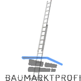 ALU-PRO Schiebeleiter Type 70046 Sprossen=2 x 12 L�nge=3,43/5,95 m