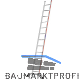 HYMER Alu-Anlegeleiter Type 6011 Sprossen=12 L�nge=3,56 m