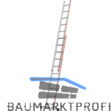 HYMER Alu-Schiebeleiter Type 4046 Sprossen=2x10 L�nge=2,91/4,87 m