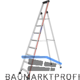 HYMER Alu-Stufen-Stehleiter mit Plattform Type 4026 Stufen 8 L�nge=2,60 m