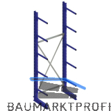 META Kragarm-Grundregal einseitig H�he 3000 mm Tiefe 800 mm Last 250/1250 kg