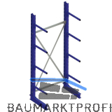 META Kragarm-Grundregal einseitig H�he 2000 mm Tiefe 600 mm Last 140/1300 kg