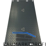 Bodenschutzplatte 2000 x 1000 x 8 mm LDPE schwarz mit Griffen