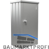 BIOHORT Terrassenschrank Julia M silber