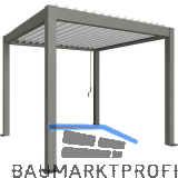 BIOHORT Pergola Gr. 3 x 3 quarzgrau/wei�