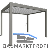 BIOHORT Pergola Gr. 3,5 x 3 quarzgrau/wei�