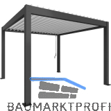 BIOHORT Pergola Gr. 3,5 x 3,5 dunkelgrau/wei�