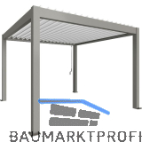 BIOHORT Pergola Gr. 3,5 x 3,5 quarzgrau/wei�