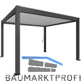 BIOHORT Pergola Gr. 4 x 3,5 dunkelgrau/wei�