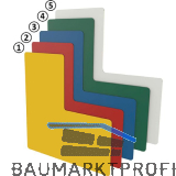 FATH Bodenmarkierung L-Form blau 75mm