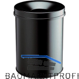 Sicherheits-Papierkorb schwarz