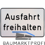 Hinweisschild Ausfahrt freihalten 300 x 200 mm