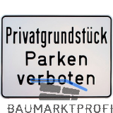 Hinweisschild Privatgrundst�ck Parken verboten 330 x 250 mm