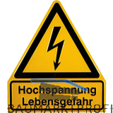 Warnschild Hochspannung Lebensgefahr 210 x 238 mm