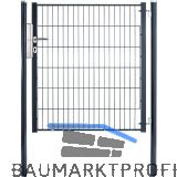 H+S Uni T�r f�r Zaunh�he 1,0 m grau