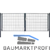 H+S Uni Tor f�r Zaunh�he 1,2 m grau