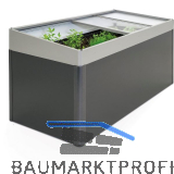 BIOHORT Fr�hbeetaufsatz HochBeet 2 x 1 quarzgrau-metallic