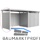 BIOHORT Seitendach-Seitenwand HighLine H2 silber-metallic