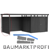 BIOHORT Seitendach-Seitenwand HighLine H3 dunkelgrau-metallic