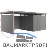 BIOHORT Seitendach-Seitenwand HighLine H4 quarzgrau-metallic