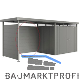 BIOHORT Seitendach-R�ckwand HighLine H2, H3, H4, H5 quarzgrau-metallic