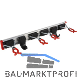 BRUNS Alu-Ger�tehalterschiene mit 4 Haltern und 2 Haken 500 mm
