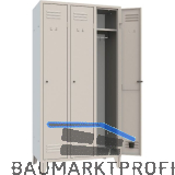 Garderobenschrank Abteilanzahl 3 RAL7035