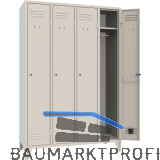 Garderobenschrank Abteilanzahl 4 RAL7035