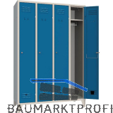 Garderobenschrank Abteilanzahl 4 RAL7035/5010