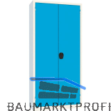 Fl�gelt�rschrank 1950x930x400 mm RAL 7035 lichtgrau/5012 lichtblau