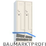 Z-Garderobenschrank Abteilanzahl 4 RAL7035 lichtgrau
