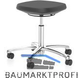 BIMOS Hocker Labsit Integralschaum mit Rollen