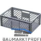 Eurokasten in grau vergittert 600 x 400 x 220 mm