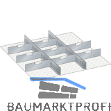 LISTA Einteilungsmaterial Trennw�nde 36E x 36E f�r Fronth�he 100-125 mm 10-tlg.