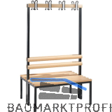 C+P Garderobenbank doppelseitig Basic 1650 x 1000 x 750 mm