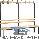 C+P Garderobenbank einseitig Basic 1650 x 1960 x 400 mm