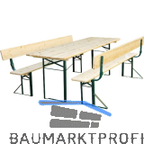 Biertischgarnitur 3-teilig mit R�ckenlehne Tischbreite 700 mm