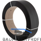 Polypropylenband schwarz 2200 x12x0,65 mm Bruchlast 180 kg Kern � 406 mm