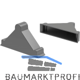 Kantenschutzecke geschlossen mit Druckpolster schwarz 12 x 48 x 48 mm
