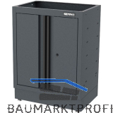 SEMLOC Unterbau-Fl�gelt�rschrank 910 x 680 x 458 mm schwarz 1 Boden 60kg