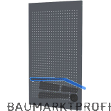 SEMLOC Lochwand 1081 x 602 x 24 mm schwarz
