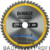 DeWALT Bau-Kreiss�geblatt station�r, � 250 mm, Bohrung 30 mm, Z48 WZ