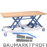 BECK H�henverstellbarer Arbeitstisch HS 350-gross mit Buchenplatte Multiplex