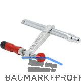 BECK Vertikalzwinge Schiene, 22 x 8,5 mm, Fixe Ausladung, Holz