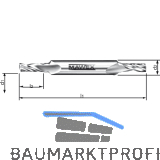 MAWEX VHM-Doppelfr�sbohrer 5X12X65 mm einschneidig spiralig