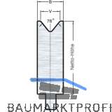 LVD Stone-Radius bei Standard 1-V-Matrize V=10 L=250 78� 360kN