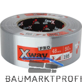 SCHULLER X-Way PRO Gewebeband, Profi 48mm x 50m silber